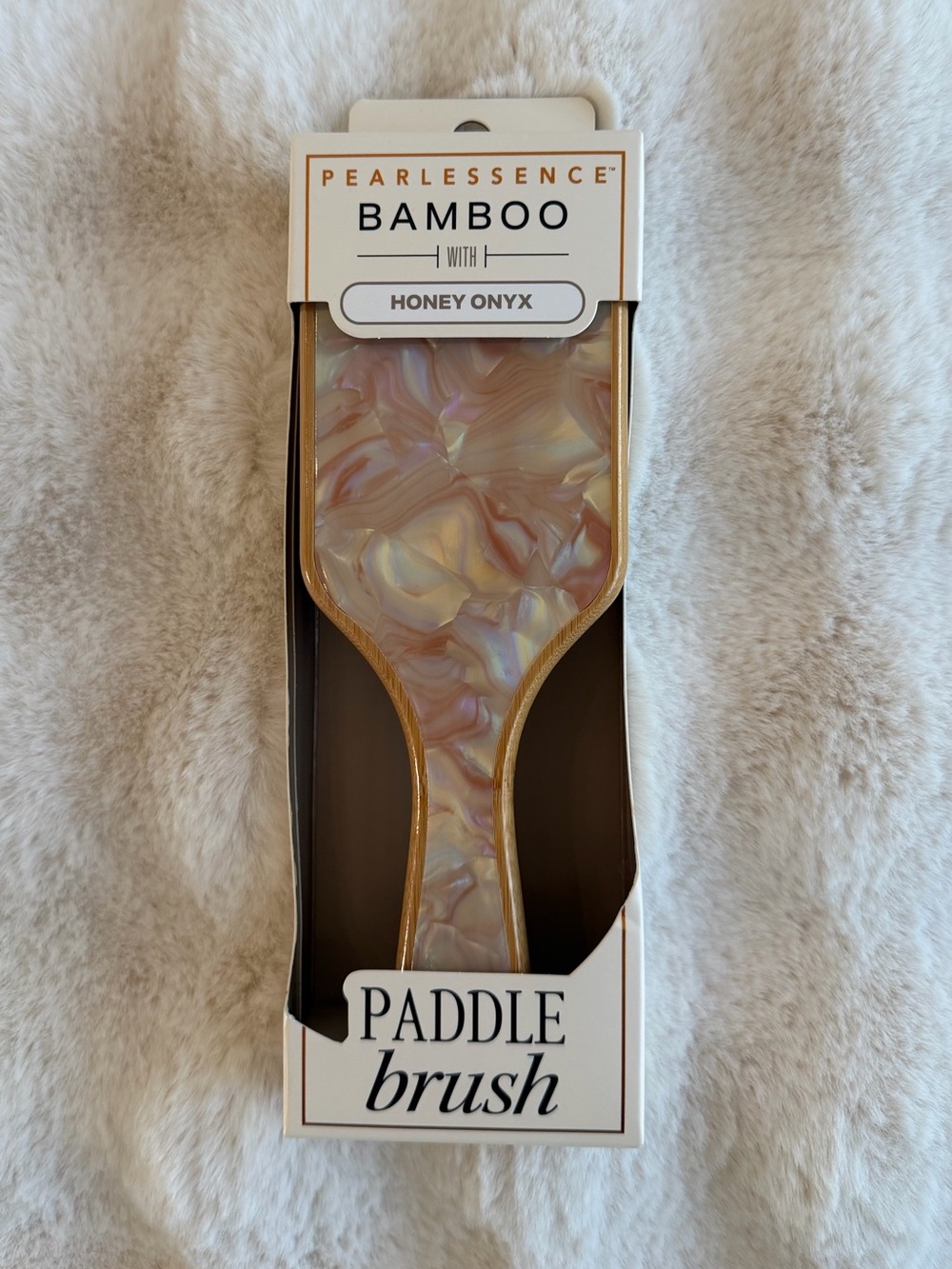 🆕 Bamboo Paddle Brush with Honey Onyx.